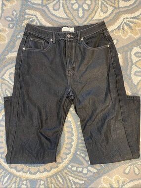 Topshop Men's Straight Black Jeans